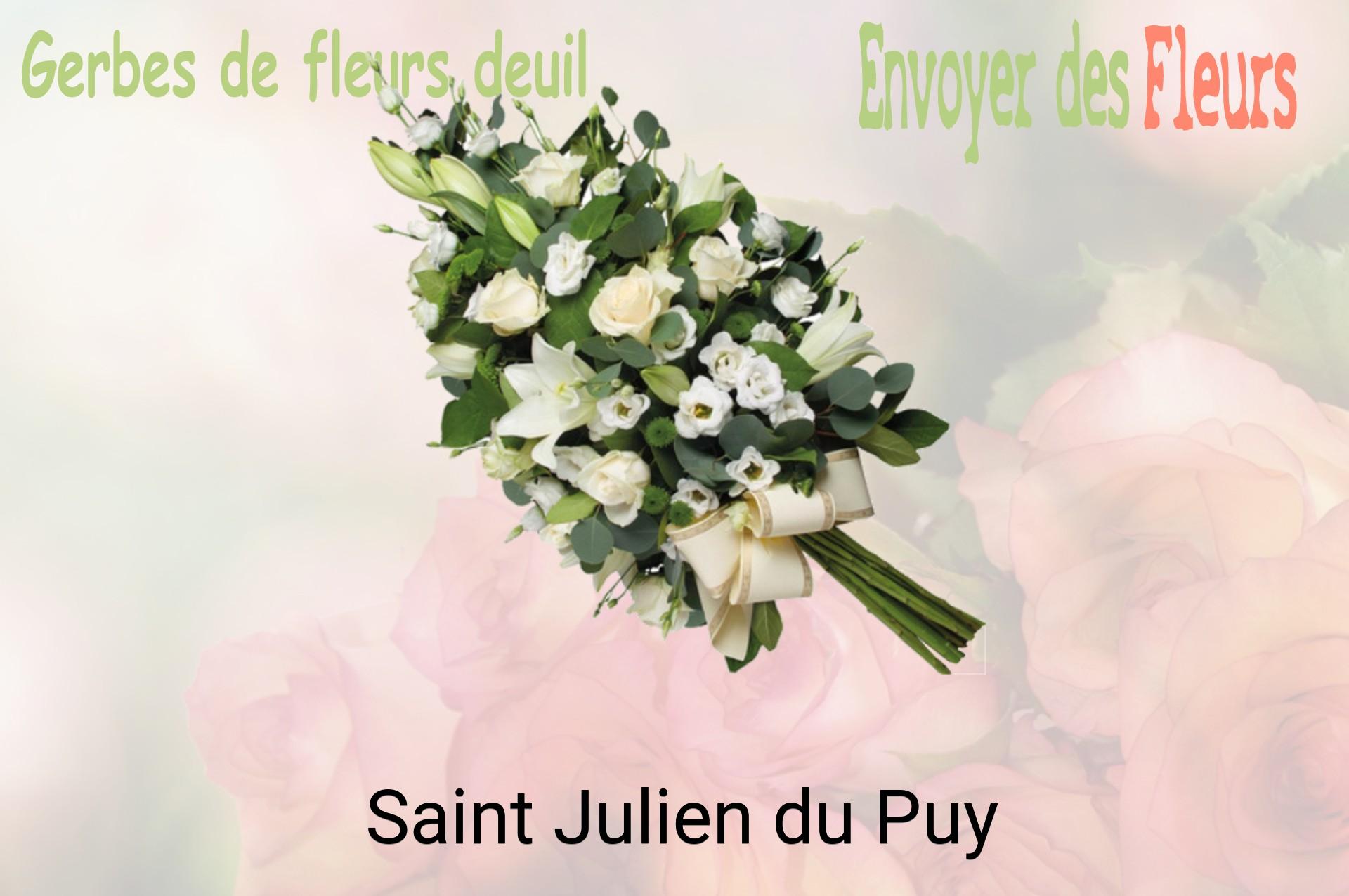 Gerbe de fleurs de deuil livrée à Saint-Julien-du-Puy